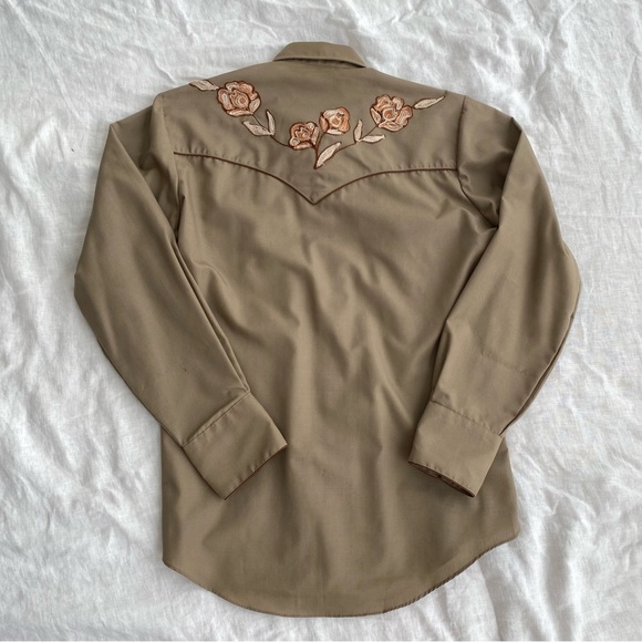 Vintage chain-stitched western button down - Picture 4 of 4